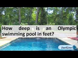 These measurements create a surface area of 13,454.72 square feet and a volume of 88,263 cubic feet. How Deep Is An Olympic Swimming Pool In Feet Youtube