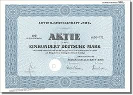 On the contrary, the shares were transferred free of charge.: Aktien Gesellschaft Ems Kleinster Nennwert Der Ag Ems