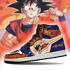 In dragon ball' goku's intelligence often gets overlooked due to his silly nature. Dbz Goku Jordan Sneakers Custom Anime Dragon Ball Z Shoes Gear Anime