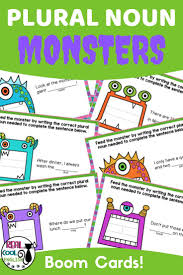 Liven Up Your Language Arts Lessons With These Fun Monster Themed Boom Cards To Practice Regular And Irregula Language Arts Lessons Plurals Writing Instruction