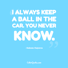 Insanity is doing the same thing over and over again and expecting different results. Quote By Hakeem Olajuwon On Car I Always Keep A Ball In The Car You Never Know