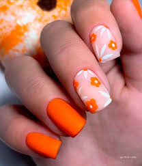 5 easy orange nail art designs for beginners & short nails video tutorial is up. The Prettiest Autumn Orange Nails In 2020 Cute Manicure