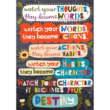 Watch Your Thoughts Pop Chart Classroom Quotes Education