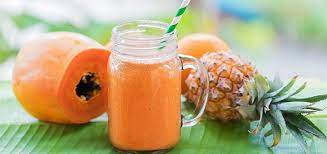Pineapple Enzyme Banana Smoothie Dherbs The Best All Natural Herbal Remedies Products Recipe Papaya Smoothie Papaya Drink Foods Good For Digestion