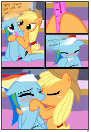 160600 - explicit, artist:pyruvate, applejack, rainbow dash, earth pony,  pegasus, pony, comic:the usual, g4, comic, female, kiss on the lips,  kissing, lesbian, mare, sex toy, ship:appledash, spa pony rainbow dash,  vibrator -