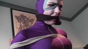 BoundHub - Catwoman chair tied