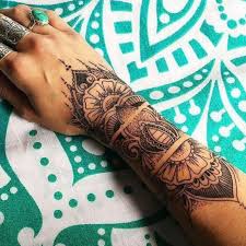 Pin By Tatyana Larina On Mehendi Henna Inspired Tattoos Cuff Tattoo Hand Tattoos