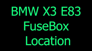 Im really needing one right now. Bmw X3 E83 Fuse Box Youtube