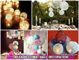 To hang my wreath, i braid the yarn and punched a hole on the card board to tie diy paper christmas tree {with printable shapes }. Diy Pretty String Ball Decoration For Christmas