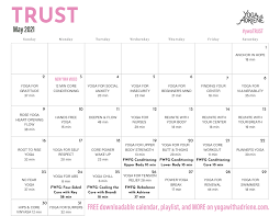 So choose any weight loss calendar 2021 below and use it in managing your numerous tasks. May 2021 Yoga Calendar Trust Yoga With Adriene