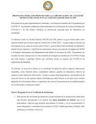 Idealmente se utiliza en pacientes que presentan síntomas agudos para. Protocolo Certificado De Defuncion By Puerto Rico Medical Task Force Covid 19 Issuu