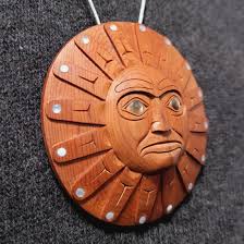 Sun Yew Wood Pendant by Native Artist Ron Russ