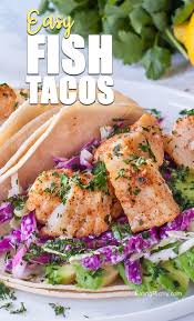 This baja fish taco recipe is super easy to make, healthy, and full of flavor. Easy Fish Tacos With Slaw And The Best Fish Taco Sauce Eating Richly