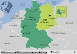 Map Of Divided Germany Berlin Divided Germany Germany