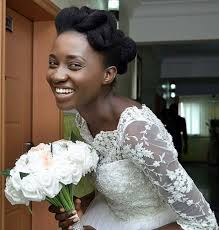 Not all bridal hairstyles are meant for the wedding day! Nature At Its Best Nigerian Born Again Bride Rocks Natural Hairstyle On Wedding Day