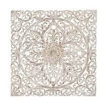 Traditional Carved Floral Medallion Pine Wood Wall Panel Olivia May Medallion Wall Decor Traditional Wall Decor Wood Panel Walls