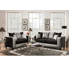 Flash Furniture Riverstone Implosion 2 Piece Black Velvet Living Room Set Black Silver Living Room Sets Sofa Set Sofa Loveseat Set