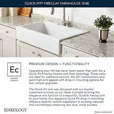 Shop furniture, lighting, storage & more! Sinkology Sk452 26fc 3 Amz Anna Quickfit Drop In Farmhouse 25 85 In 3 Hole Single Bowl Crisp White With Care Iq Kit Fireclay Kitchen Sink Buy Online At Best Price In Uae Amazon Ae