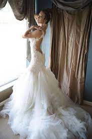 25 Breathtaking Wedding Dresses With A Train Weddingomania Long train lace mermaid wedding dresses fishtail. 25 breathtaking wedding dresses with a