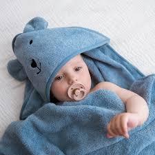 Child teeth and oral health care. Denim Blue Bamboo Hooded Baby Bath Towel Baby Hooded Towels By A Matter Of Style