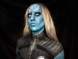 Night Queen Game Of Thrones White Walker Makeup Bodypaint Halloween Gameofthrones Got Whitewalker Hallo Holloween Makeup White Walker Makeup White Walker