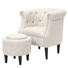 Rosdorf Park Starks Tufted Fabric Chesterfield Chair And Ottoman Wayfair Chair And Ottoman Ottoman Chair