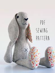Bunny Rabbit The Fold Line Sewing Stuffed Animals Bunny Soft Toy Animal Sewing Patterns