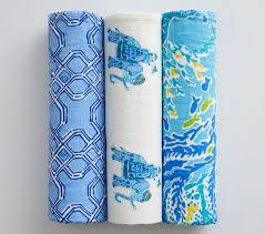 Lilly Pulitzer Organic Muslin Swaddle Set Pottery Barn Kids