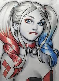 Funny Harley Dessin De Visage Joker Dessin Dessins Marvel