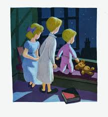 Eyvind Earle S Illustrations For The Little Golden Book Titled Peter Pan And Wendy Storybook Art Eyvind Earle Disney Storybook