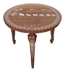 Please Feel Free To Contact Us Directly If Interested In This Piece Inlaid Indian Elephant Caravan Table On Chairis Coffee Table Vintage Teak Wood Side Table