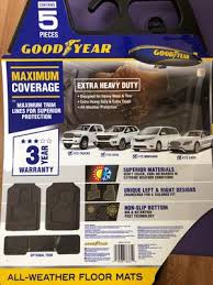 Goodyear floor liners in stock now! Goodyear Heavy Duty Floor Mat Black 5 Piece Walmart Com Walmart Com