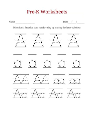 Traceable Letter A Pre K 001 Free Preschool Worksheets Alphabet Worksheets Preschool Pre K Worksheets