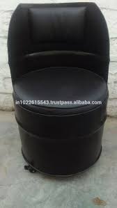 Metal chairs are comfortable, lightweight, durable and highly versatile. Industrial Metal Barrel Chair With Leather Padded Seat Vintage Restaurant Metal Barrel Chair Buy Leather Seating Cubes Leather Seats Antique Chairs Leather Metal Dining Chair Product On Alibaba Com