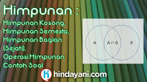 30 soal himpunan matematika smp kelas 7 beserta jawaban. Himpunan Kosong Semesta Bagian Sejati Operasi Contoh