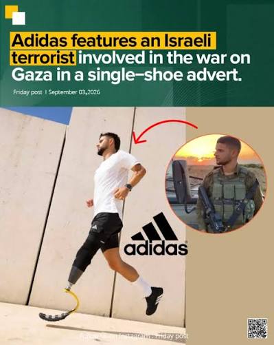 Global sportswear giant Adidas has sparked outrage after featuring Shalev  Biton, an Israeli former soldier involved in the 2021 aggression on Gaza,  in its newly launched “Single-Shoe Service” campaign in Israel. The