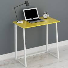 Enjoy free shipping on most stuff, even big stuff. Compact Folding Desk In Yellow No Assembly Shop Designer Home Furnishings
