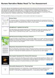 Nurses Narrative Notes Head To Toe Assessment Nocread Com Pages 1 3 Flip Pdf Download Fliphtml5