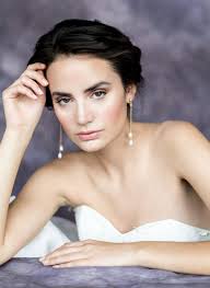 Pearl Chain Earrings, Long Pearl Drop Earrings, Gold Bridesmaids Jewelry,  Clip