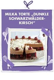 Weitere ideen zu milka, lila kuh, milka gewinnspiel. Milka Torte Dunkle Schwarzwalder Kirsch Milka Torte Milka Sussgeback