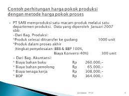 Harga pokok produksi berarti jumlah dari biaya yang melekat pada produksi yang dihasilkan. Metode Harga Pokok Proses Process Cost Method Ppt Download