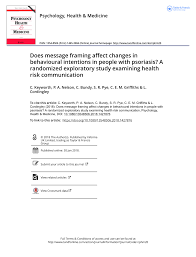 Karena itulah jutaan orang bekerja sepanjang hari untuk mendapat lebih banyak mereka juga tidak menginginkan apa yang tidak mampu mereka beli. Pdf Does Message Framing Affect Changes In Behavioural Intentions In People With Psoriasis A Randomized Exploratory Study Examining Health Risk Communication