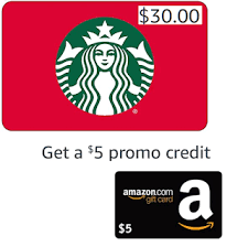 Questions will appear one at a time, and. Starbucks Gift Card Bonus Deal Get A Free 5 Amazon Promo Credit When You Buy A 30 Starbucks Gift Card Heavenly Steals