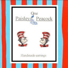 I will hold you up high as i stand on a ball. The Cat In The Hat Stud Earrings Dr Seuss Book Character Ebay