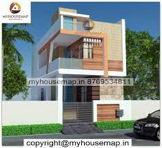 5 storey building design ground floor plan : Front Elevation Double Floor Normal House With Glass Section