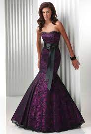 Bored With The Old Fashioned Wedding Outfits In 2020 Purple Wedding Dresses Gowns Black Lace Evening Dress Gothic Wedding Dress
