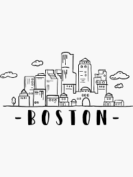 Boston rediscovered presenting skyline photography from award winning boston fine art photographer juergen roth. Boston Skyline Travel Sticker By Duxdesign Redbubble Boston Travel Inspired Design City Of Massachusetts Sig City Drawing Travel Diary Art Skyline Drawing