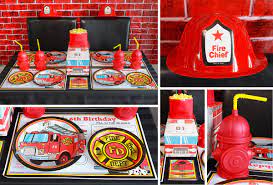 A red plastic party pack is a great way to represent the fire at your fire and ice party. Fireman Party Ideas Party Ideas At Birthday In A Box