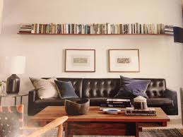 Book Shelf Above The Couch Opposite The Fireplace Above Couch Decor Family Room Walls Wall Decor Living Room