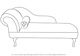 How To Draw A Chaise Lounge Step By Step Learn Drawing By This Tutorial For Kids And Adults Furniture Design Sketches Drawing Furniture Drawing Room Interior